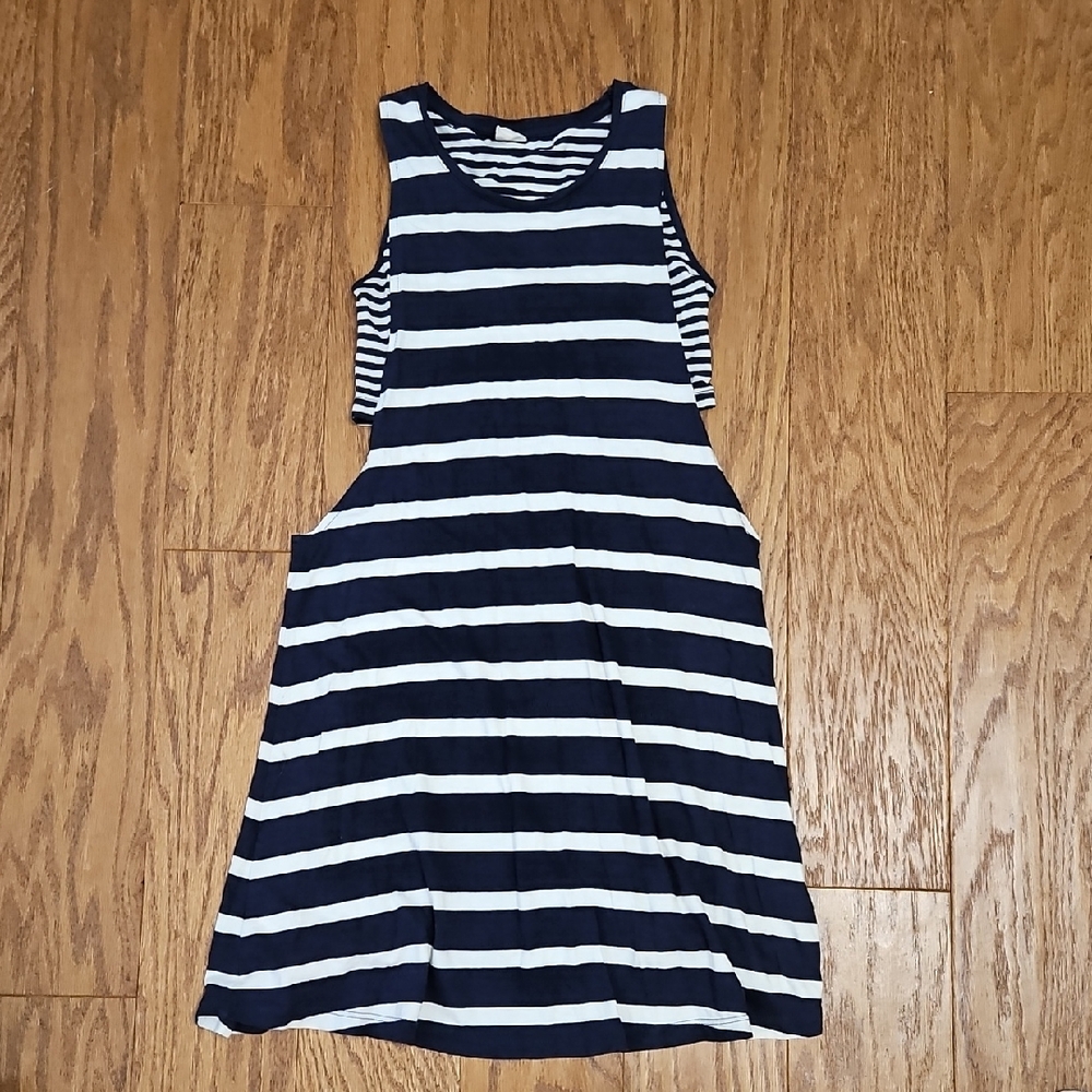 Vintage Roxy Blue and White Striped Layered Dress Extra Small